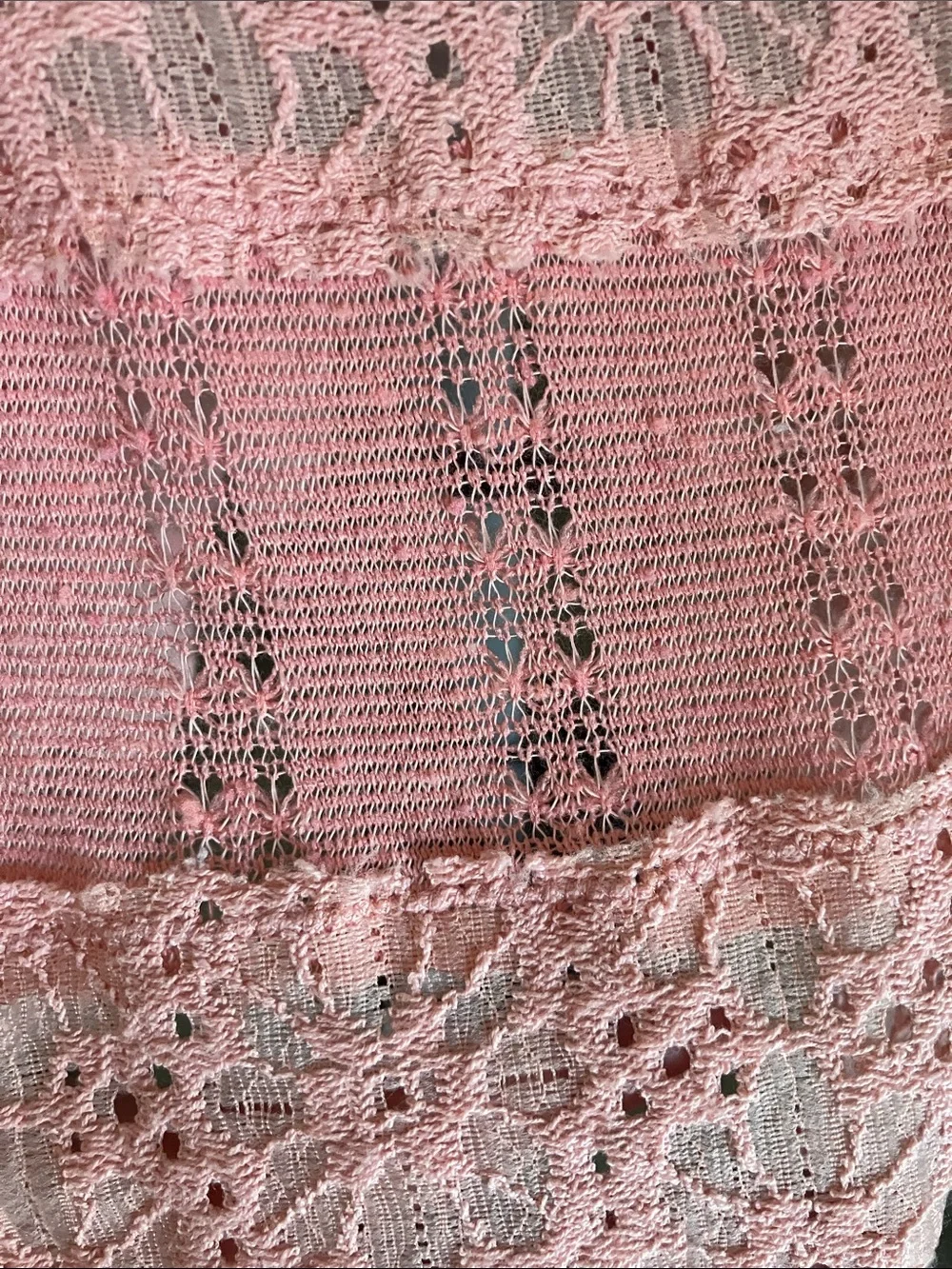 Free people intimates peachy pink lace cami S/P frayed